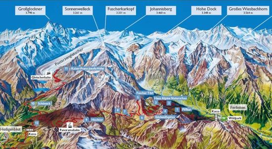 Großglockner Hochalpenstraße_map